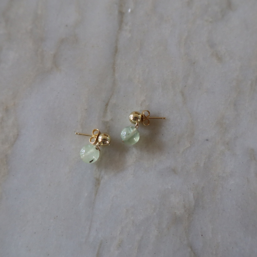 Sage mini drop earrings