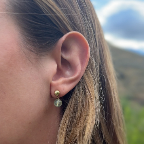 Sage mini drop earrings